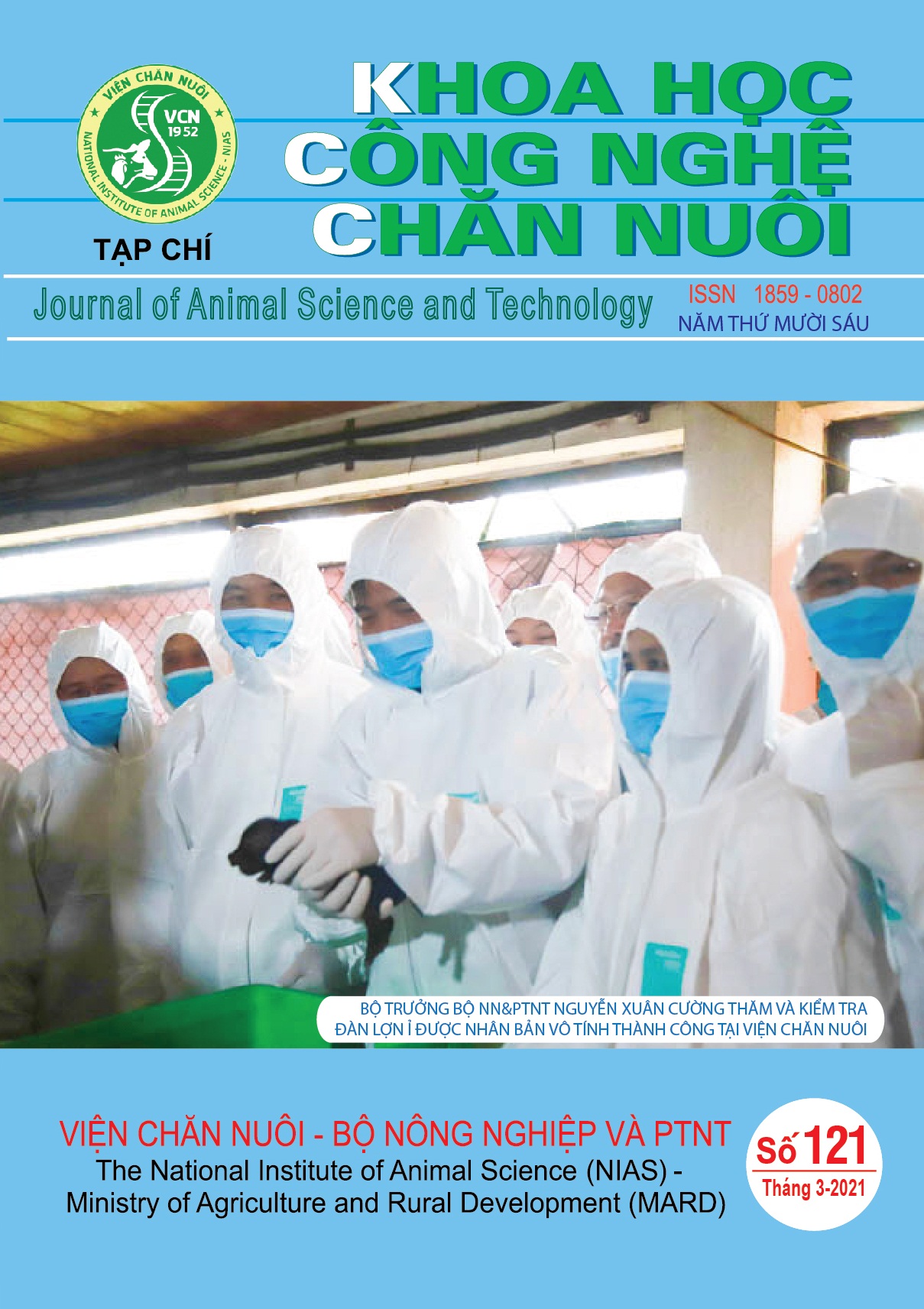 Tạp chí Khoa học Công nghệ Chăn nuôi số 121 (Tháng 3/2021)