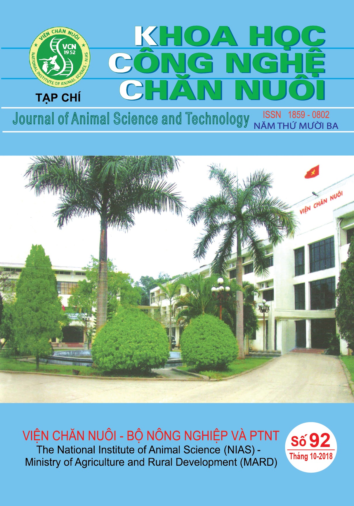 PHIẾU ĐẶT  MUA TẠP CHÍ KHOA HỌC CÔNG NGHỆ CHĂN NUÔI