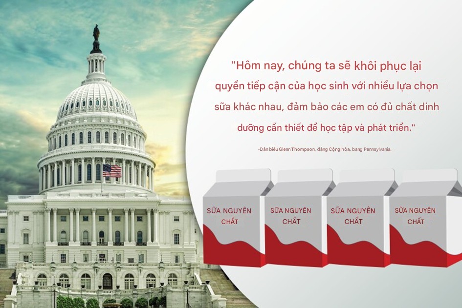 Sữa nguyên kem đã trở lại! Quốc hội thông qua Đạo luật Sữa nguyên kem vì sức khỏe trẻ em.