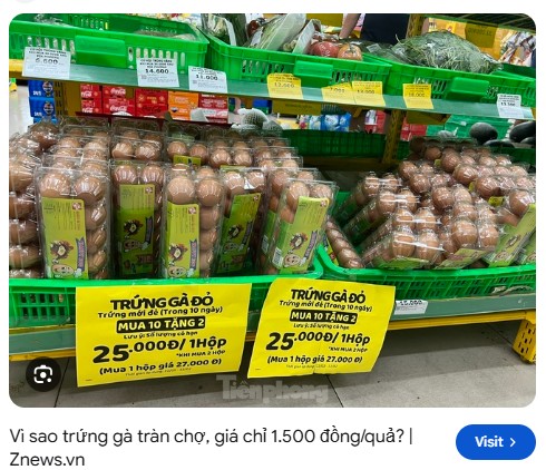 Nguồn cung trứng tại Việt Nam đang dần dư thừa